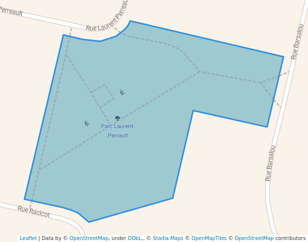 walking in Parc Laurent-Perrault map in Chambly