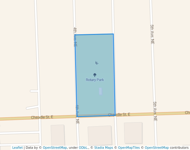 walking in Rotary Park map in Swift Current