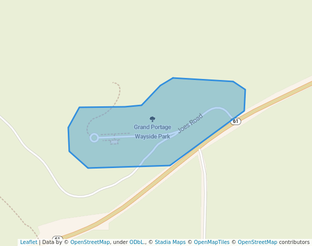 walking in Grand Portage Wayside Park map in Grand Portage