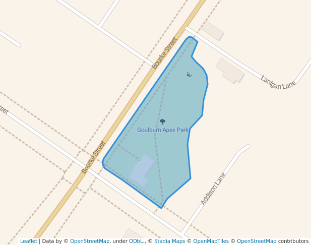 walking in Goulburn Apex Park map in Goulburn