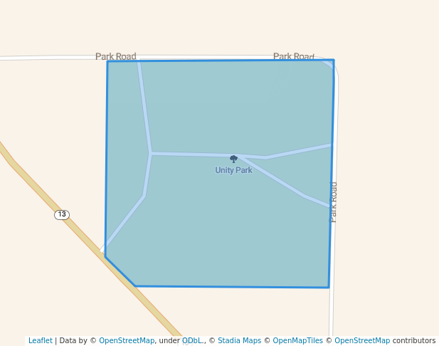 walking in Unity Park map in Unity