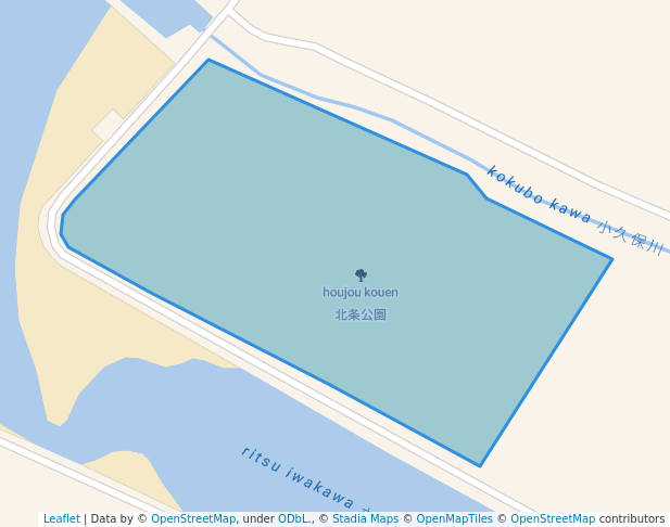 walking in 北条公園 map in Matsuyama