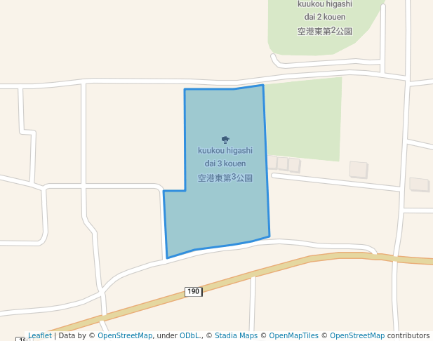 walking in 空港東第3公園 map in Matsuyama