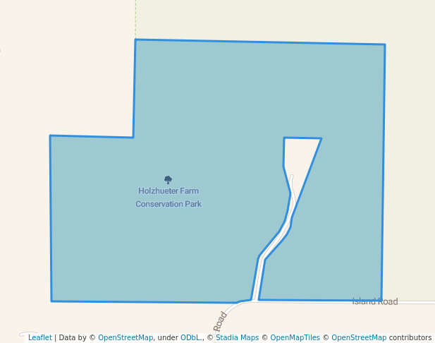 walking in Holzhueter Farm Conservation Park map in Waterloo