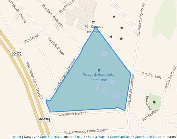 walking in Parque de Exposições de Inhumas map in Inhumas