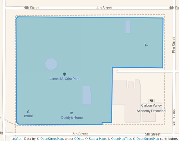 walking in James M. Crist Park map in Frederick