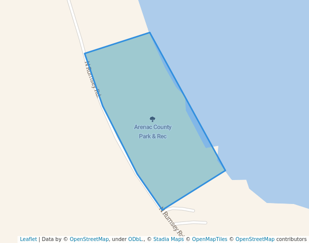 walking in Arenac County Park & Rec map in Au Gres