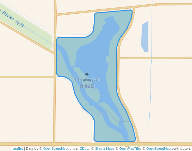 walking in 西河公园 map in Qujing
