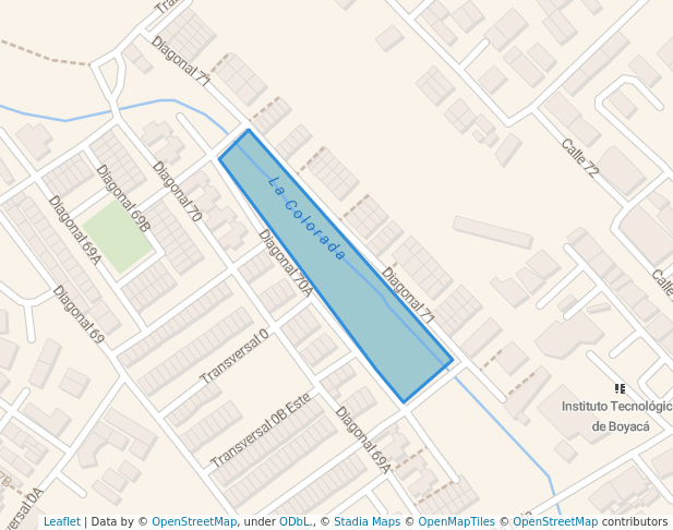 walking in Parque Polideportivo Suamox map in Tunja