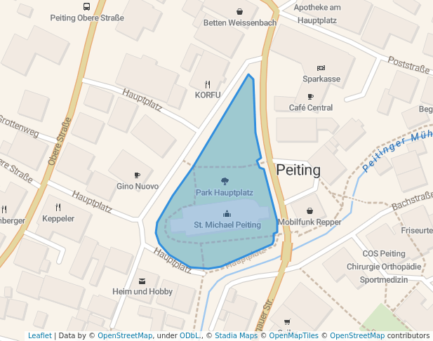Park Hauptplatz in Peiting | Map and Routes