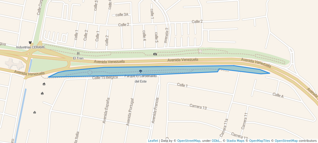 walking in Parque El Cardenalito del Este map in Barquisimeto