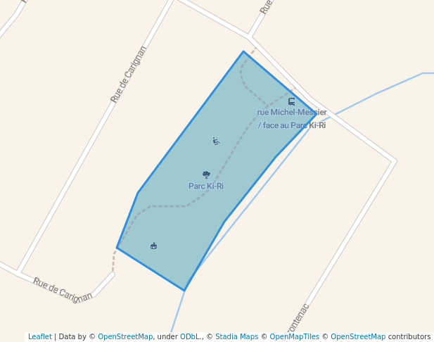 walking in Parc Ki-Ri map in Varennes