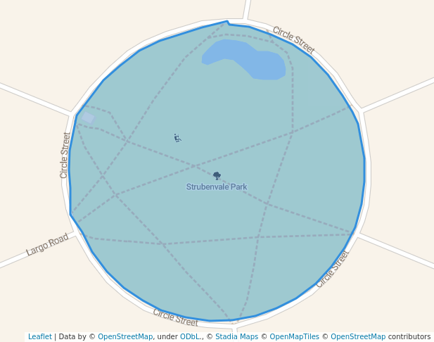 walking in Strubenvale Park map in Springs