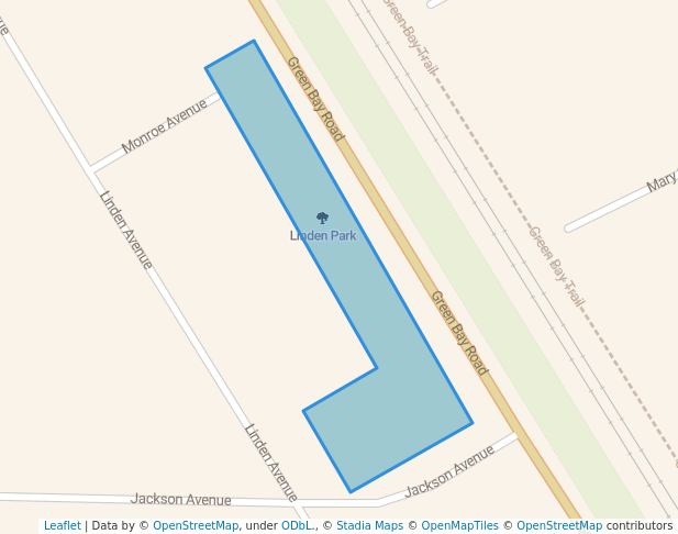 walking in Linden Park map in Glencoe