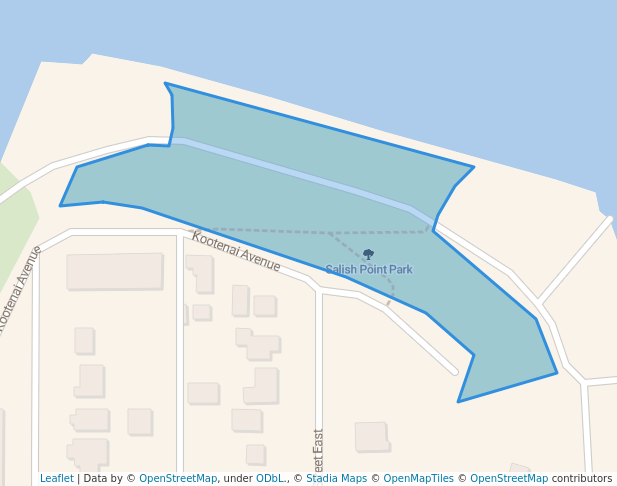walking in Salish Point Park map in Polson
