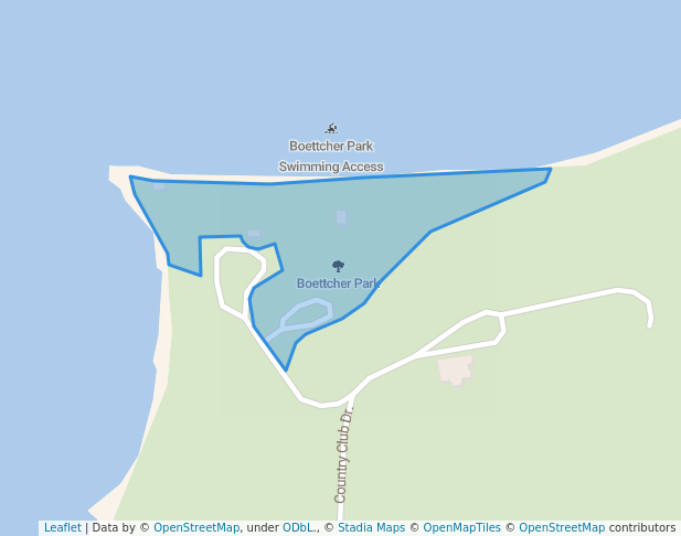 walking in Boettcher Park map in Polson