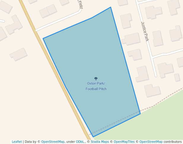 walking in Oxton Park/Football Pitch map in Oxton