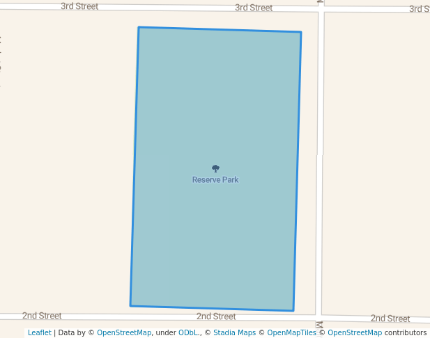 walking in Reserve Park map in Hiawatha