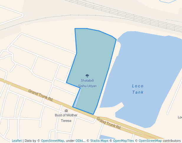 walking in Shatabdi Sishu Udyan map in Asansol