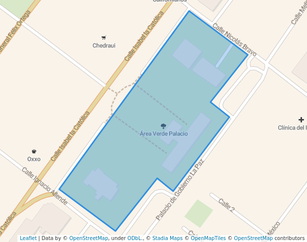 walking in Área Verde Palacio map in La Paz