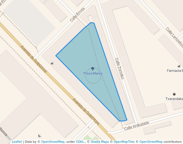 walking in Plaza Marea map in Berriozar