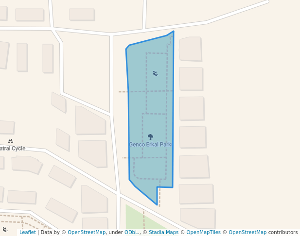 walking in Genco Erkal Parkı map in Çorlu