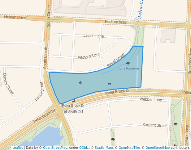 walking in Julia Reserve map in Oran Park