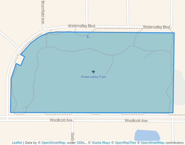 walking in Watervalley Park map in West Swan
