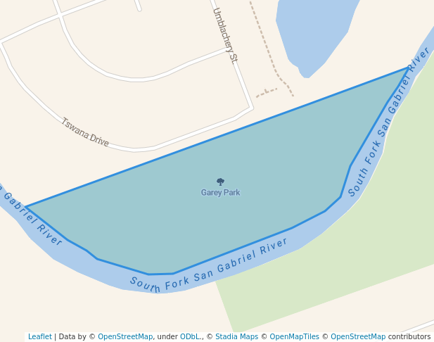 walking in Garey Park map in Andice