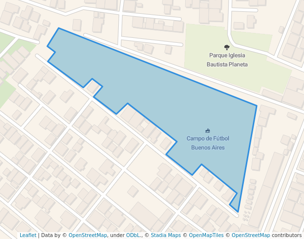 walking in Parque Col. Buenos Aires map in San Pedro Sula