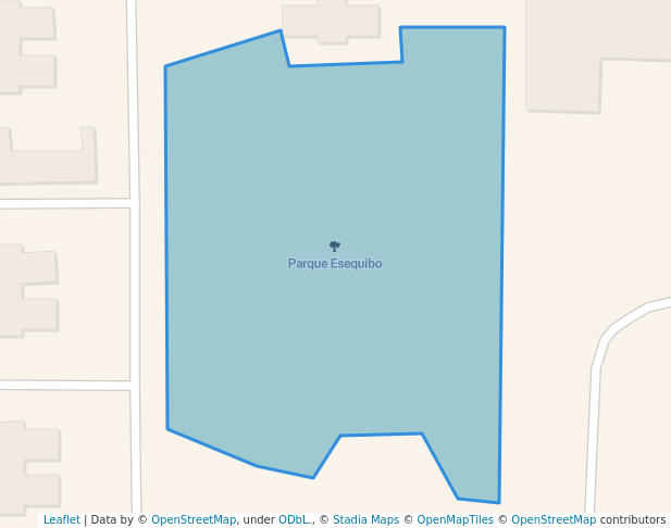 walking in Parque Esequibo map in Barquisimeto