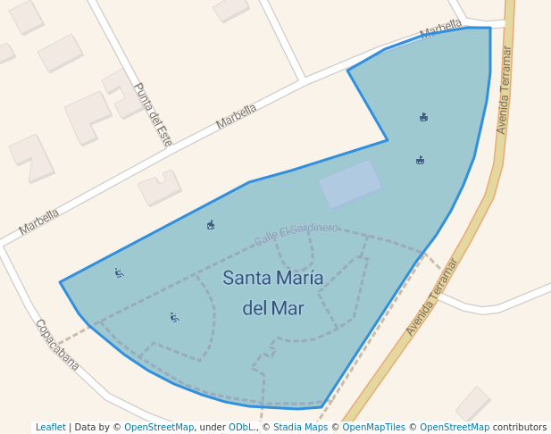 Plaza Central de Santa María del Mar in Santa María del Mar | Map and ...