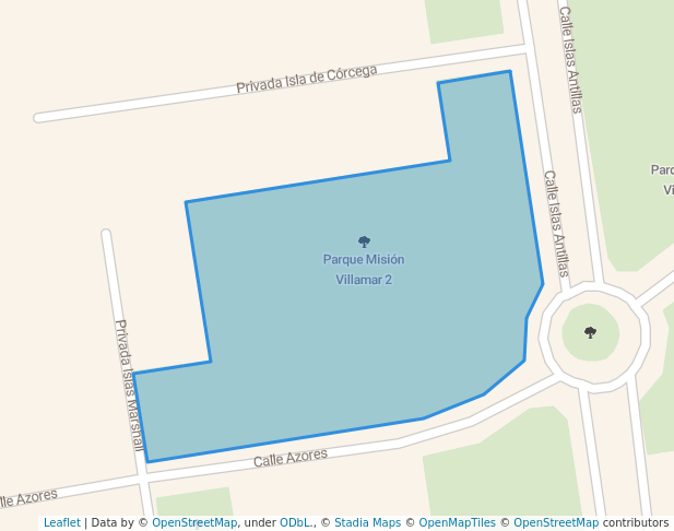 walking in Parque Misión Villamar 2 map in Playa del Carmen