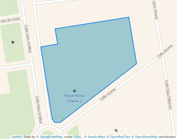 walking in Parque Misión Villamar 2 map in Playa del Carmen