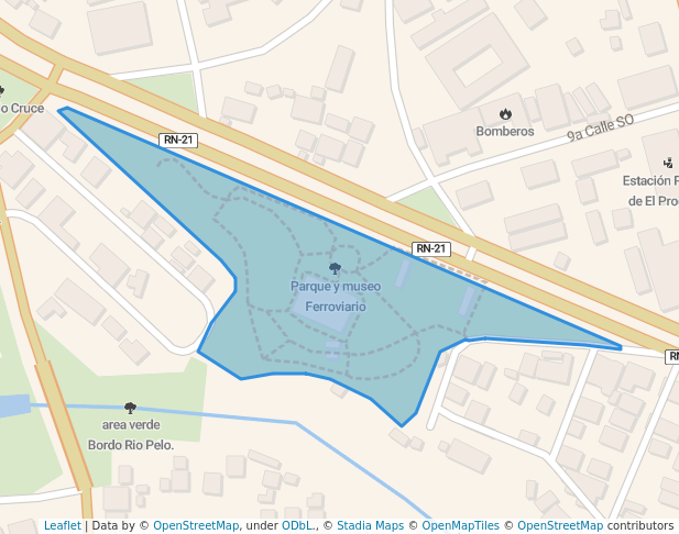 walking in Parque y museo Ferroviario map in El Progreso