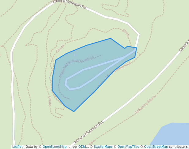walking in Miners Mountain Overlook map in Ironton
