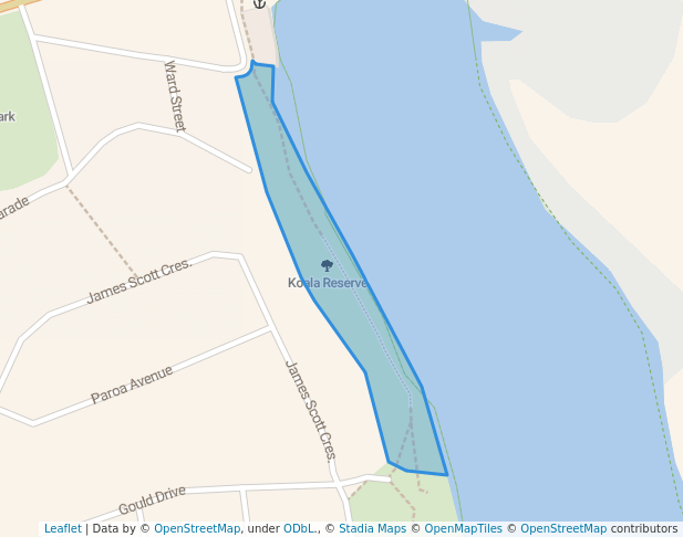 walking in Koala Reserve map in Lemon Tree Passage