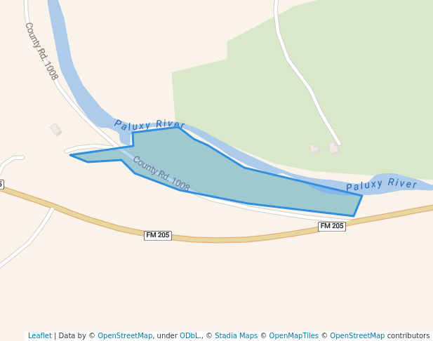 walking in Baker's Crossing map in Glen Rose