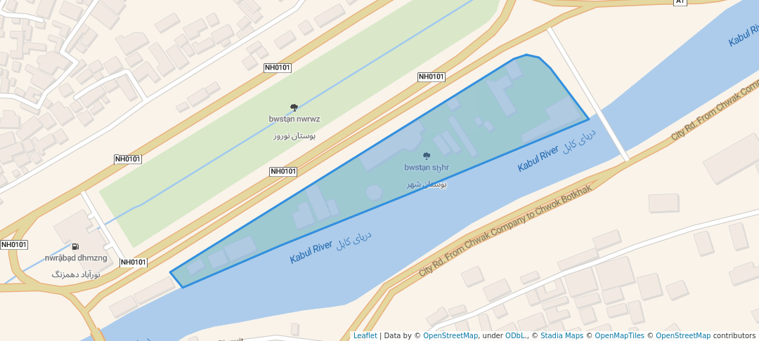 walking in پارک شهر map in Kabol