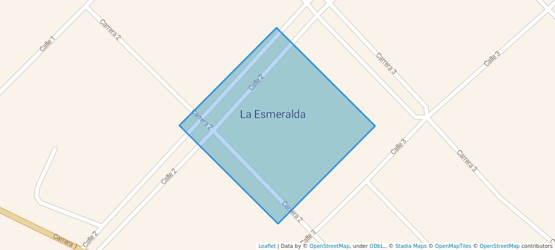 walking in Parque map in La Esmeralda - Jujua