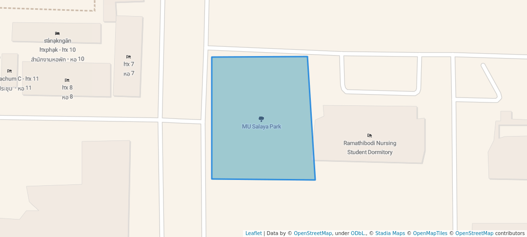 walking in MU Salaya Park map in Tambon Salaya