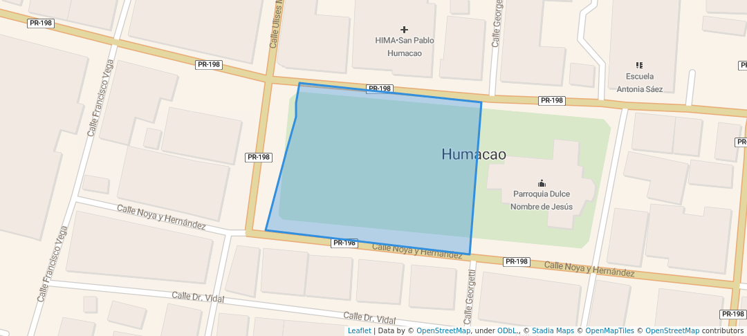 walking in Plaza de Recreo de Humaco map in Humacao