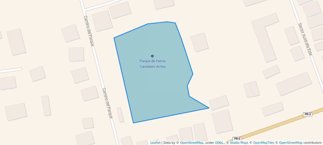 walking in Parque de Pelota Candelero Arriba map in Humacao