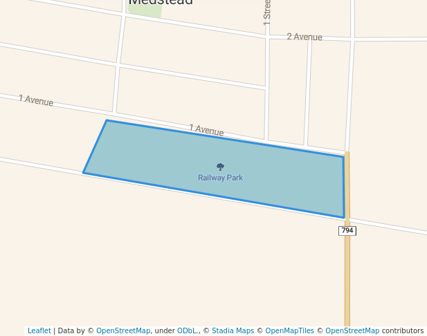 walking in Railway Park map in Medstead