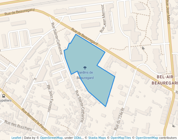 walking in Jardins de Beauregard map in Laval