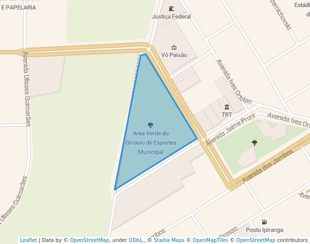 Area Verde do Ginásio de Esportes Municipal