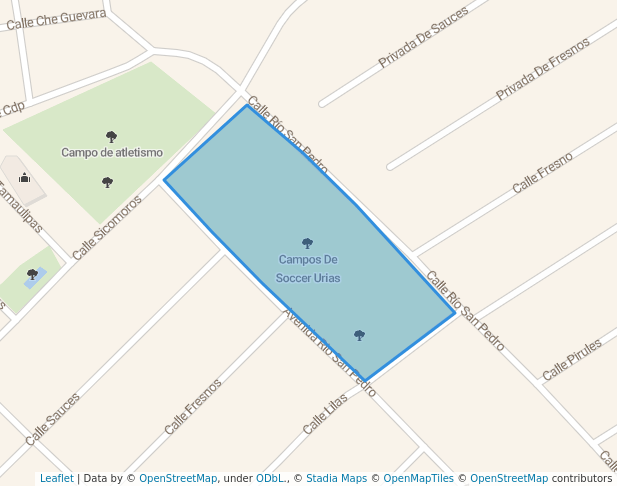 walking in Campos De Soccer Urias map in Pedro Meoqui