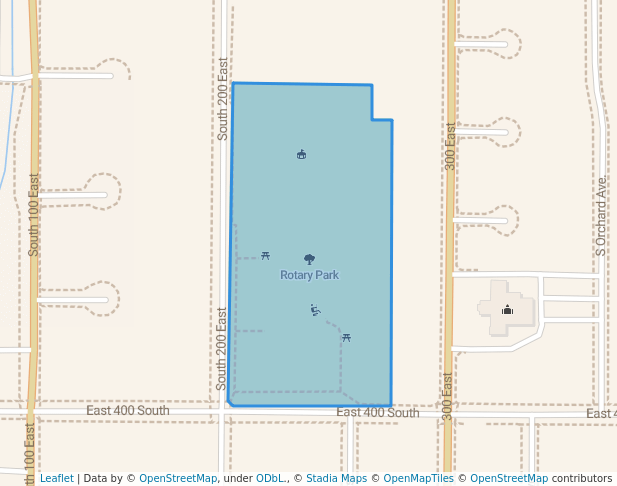 walking in Rotary Park map in American Fork