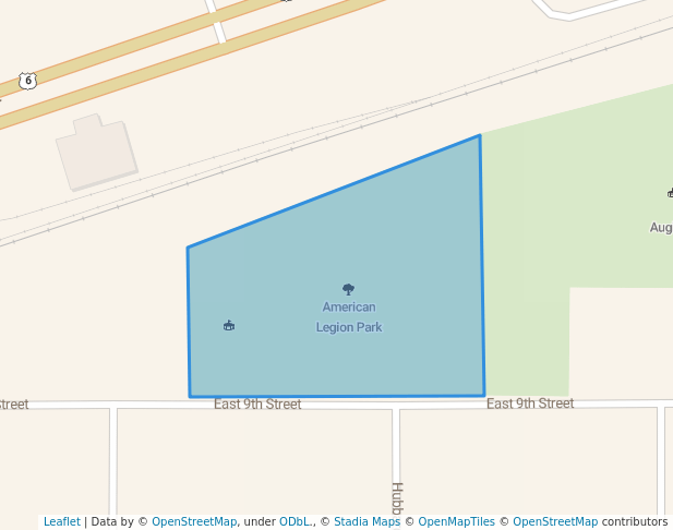 walking in American Legion Park map in Minden