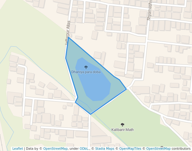 walking in Dhaniya para doba map in Barrackpore